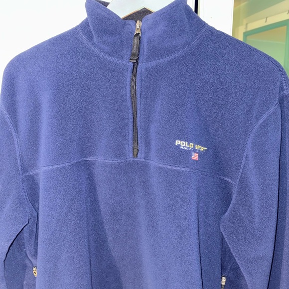 Ralph Lauren Other - Ralph Lauren Polo Sport Navy Fleece  Half-Zip Vintage Size Medium